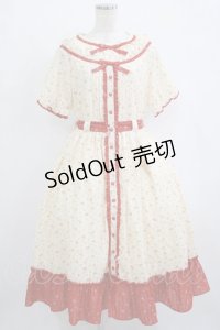 Magic of Utopia（海外ロリータブランド） / 花柄ワンピース L 生成り H-25-09-30-1010-PU-OP-NS-ZH