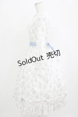 画像2: Bunny魔法森林（海外ロリータブランド） / ヨーク切替花柄ワンピース Free オフ/サックス H-25-09-30-1012-PU-OP-NS-ZH