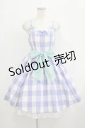 Angelic Pretty / レディなギンガムジャンパースカート Free ラベンダー H-25-09-30-1014-AP-OP-NS-ZH