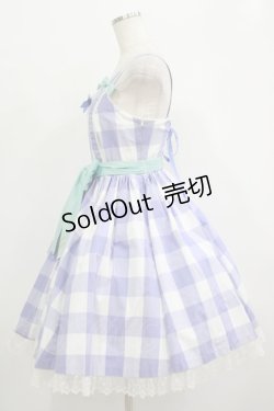 画像2: Angelic Pretty / レディなギンガムジャンパースカート Free ラベンダー H-25-09-30-1014-AP-OP-NS-ZH
