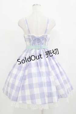 画像3: Angelic Pretty / レディなギンガムジャンパースカート Free ラベンダー H-25-09-30-1014-AP-OP-NS-ZH