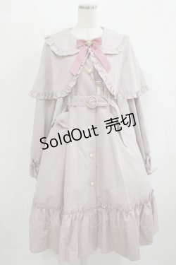 画像1: Amavel / Dolly Ribbon ケープトレンチコート Free ピンク H-25-09-30-1015-CA-CO-NS-ZH