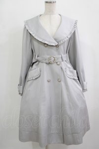 Amavel / Romantiqueフリルトレンチコート（ミドル丈） Free サックス H-25-09-30-1016-CA-CO-NS-ZH
