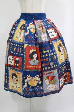 画像1: POM POM（海外ロリータブランド） / Showa Girlスカート M ブルー H-25-09-30-1020-PU-SK-NS-ZH
