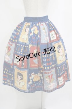 画像3: POM POM（海外ロリータブランド） / Showa Girlスカート M ブルー H-25-09-30-1020-PU-SK-NS-ZH