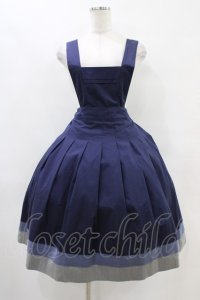 Jane Marple / Vintage marine tablier skirt M ネイビー H-25-10-01-031-JM-SK-KB-ZH