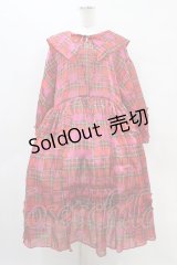 PRETTY DAYS / ハートタータンチェックワンピース  赤 H-25-10-01-032-0-OP-KB-ZH