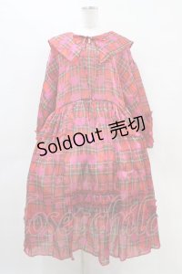 PRETTY DAYS / ハートタータンチェックワンピース  赤 H-25-10-01-032-0-OP-KB-ZH