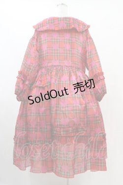 画像2: PRETTY DAYS / ハートタータンチェックワンピース  赤 H-25-10-01-032-0-OP-KB-ZH