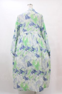 画像2: merry jenny / fog flowerシャツワンピース  ブルー H-25-10-01-034-LO-OP-KB-ZH