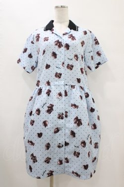 画像1: MILK / Gummiesシャツワンピース  サックス×リコリスグミ H-25-10-01-035-ML-OP-KB-ZH