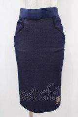 Rozen Kavalier / エンブレム刺繍タイトスカート  青 H-25-10-01-046-OO-SK-KB-ZH