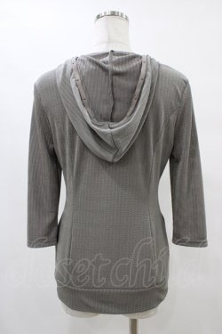 画像2: Ozz oneste / 蝶刺繍ZIPパーカー  グレー H-25-10-01-052-OO-TO-KB-ZH