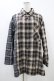 画像1: TRAVAS TOKYO / Furry bear docking check shirts  ベージュ×グレー H-25-10-01-059-PU-BL-KB-ZH (1)