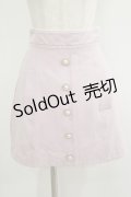 Ank Rouge / ビジューボタン台形スカート M ピンク H-25-10-01-1027-CA-PA-NS-ZH