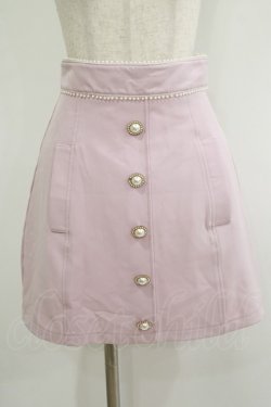 画像1: Ank Rouge / ビジューボタン台形スカート M ピンク H-25-10-01-1027-CA-PA-NS-ZH