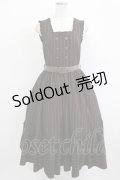 Forest Wardrobe（海外ロリータブランド） / 翠の館ジャンパースカートセット S ダークブラウン（ストライプ） H-25-10-01-1034-GO-OP-NS-ZH