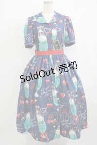 Royal Princess Alice / にゃいすクリームソーダワンピース＆カチューシャセット Free ネイビー H-25-10-01-1035-LO-OP-NS-ZH