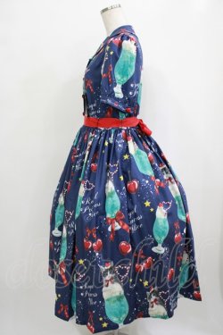 画像2: Royal Princess Alice / にゃいすクリームソーダワンピース＆カチューシャセット Free ネイビー H-25-10-01-1035-LO-OP-NS-ZH