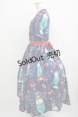 画像2: Royal Princess Alice / にゃいすクリームソーダワンピース＆カチューシャセット Free ネイビー H-25-10-01-1035-LO-OP-NS-ZH