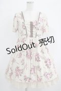 axes femme / 花柄ワンピース M 生成り H-25-10-01-1037-AX-OP-NS-ZH