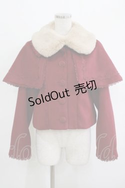 画像1: axes femme kawaii / ケープ付ショートコート M ワイン H-25-10-01-1039-AX-CO-NS-ZH