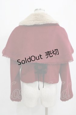 画像3: axes femme kawaii / ケープ付ショートコート M ワイン H-25-10-01-1039-AX-CO-NS-ZH