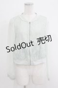 axes femme / シフォン切替パーカー M ミント H-25-10-01-1040-AX-TO-NS-ZH