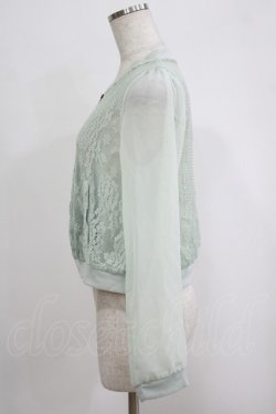 画像2: axes femme / シフォン切替パーカー M ミント H-25-10-01-1040-AX-TO-NS-ZH