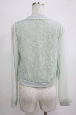 画像3: axes femme / シフォン切替パーカー M ミント H-25-10-01-1040-AX-TO-NS-ZH