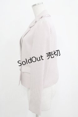 画像2: Ank Rouge / ギンガムダブルジャケット M ピンク H-25-10-01-1042-CA-JA-NS-ZH