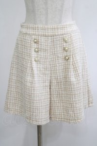 axes femme POETIQUE / 連釦モールツィードキュロット M ベージュ H-25-10-01-1045-AX-PA-NS-ZH