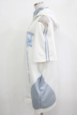 画像2: NOEMIE / ねこ耳配色オープンショルダージャージ Free オフ/サックス H-25-10-01-1047-GO-TO-NS-ZH