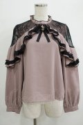 Rojita / レース切替ラッフルブラウス Free ピンク H-25-10-01-1051-LO-BL-NS-ZH