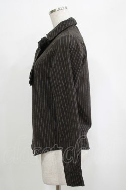 画像2: mayla classic / Laprinp girls' schoolストライプリボンブラウス Free ブラウン H-25-10-01-1053-LO-BL-NS-ZH