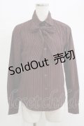 mayla classic / Laprinp girls' schoolストライプリボンブラウス Free ボルドー H-25-10-01-1058-LO-BL-NS-ZH