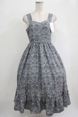 画像1: m petit by misako / MSKトワルドジュイジャンパースカート M グレー H-25-10-01-1005-LO-SK-NS-ZH