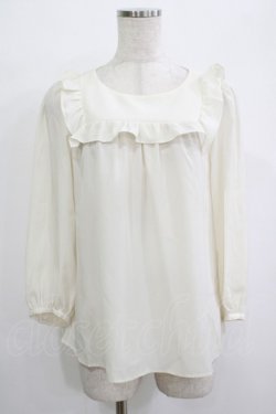 画像1: Franche Lippee / ヨークフリルブラウス M 生成り H-25-10-01-1061-LO-BL-NS-ZH