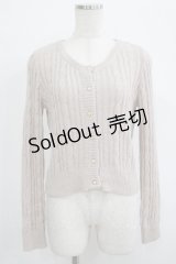 Ank Rouge / パールボタンカーディガン M ベージュ H-25-10-01-1064-CA-TO-NS-ZH