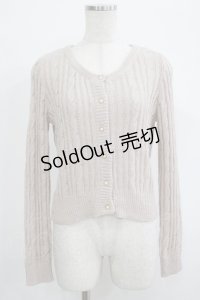 Ank Rouge / パールボタンカーディガン M ベージュ H-25-10-01-1064-CA-TO-NS-ZH