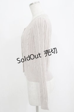 画像2: Ank Rouge / パールボタンカーディガン M ベージュ H-25-10-01-1064-CA-TO-NS-ZH