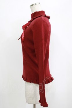 画像2: m petit by misako / サンリオキャラクターズコラボ キティ ニットプルオーバー S レッド H-25-10-01-1066-LO-TO-NS-ZH