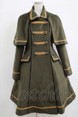 画像1: axes femme kawaii / ケープ付きナポレオンコート M カーキ H-25-10-01-1006-AX-CO-NS-ZH