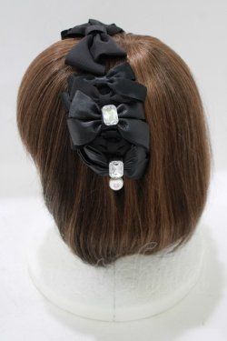 画像2: Angelic Pretty / Prima Ribbonカチューシャ  ブラック H-25-10-01-1080-AP-AC-NS-ZH