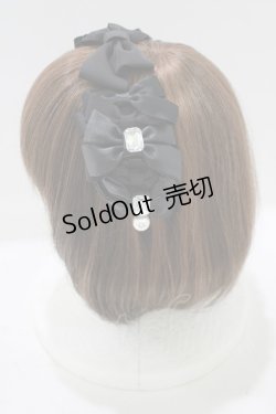 画像2: Angelic Pretty / Prima Ribbonカチューシャ  ブラック H-25-10-01-1080-AP-AC-NS-ZH