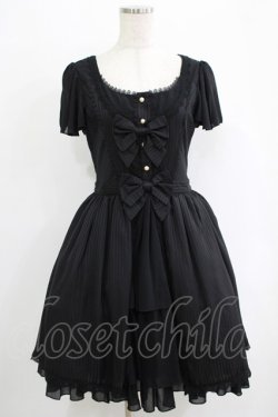 画像1: axes femme kawaii / レイヤード風ワンピース M ブラック H-25-10-01-1009-AX-OP-NS-ZH