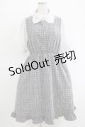 axes femme POETIQUE / チェックワンピース M グレー H-25-10-01-1010-AX-TO-NS-ZH