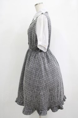 画像2: axes femme POETIQUE / チェックワンピース M グレー H-25-10-01-1010-AX-TO-NS-ZH