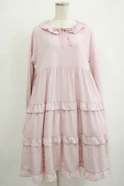画像1: FLC / 皆方由衣コラボ/ティアードフリルワンピース M ピンク H-25-10-01-1013-LO-OP-NS-ZH