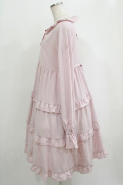 画像2: FLC / 皆方由衣コラボ/ティアードフリルワンピース M ピンク H-25-10-01-1013-LO-OP-NS-ZH